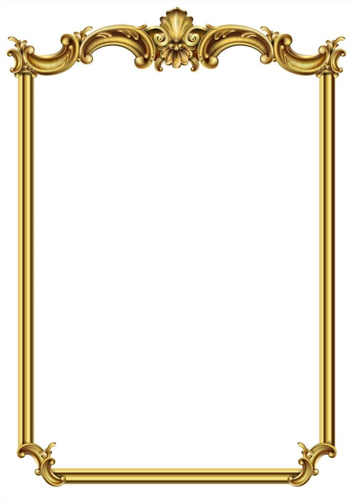 classic golden picture frame vector