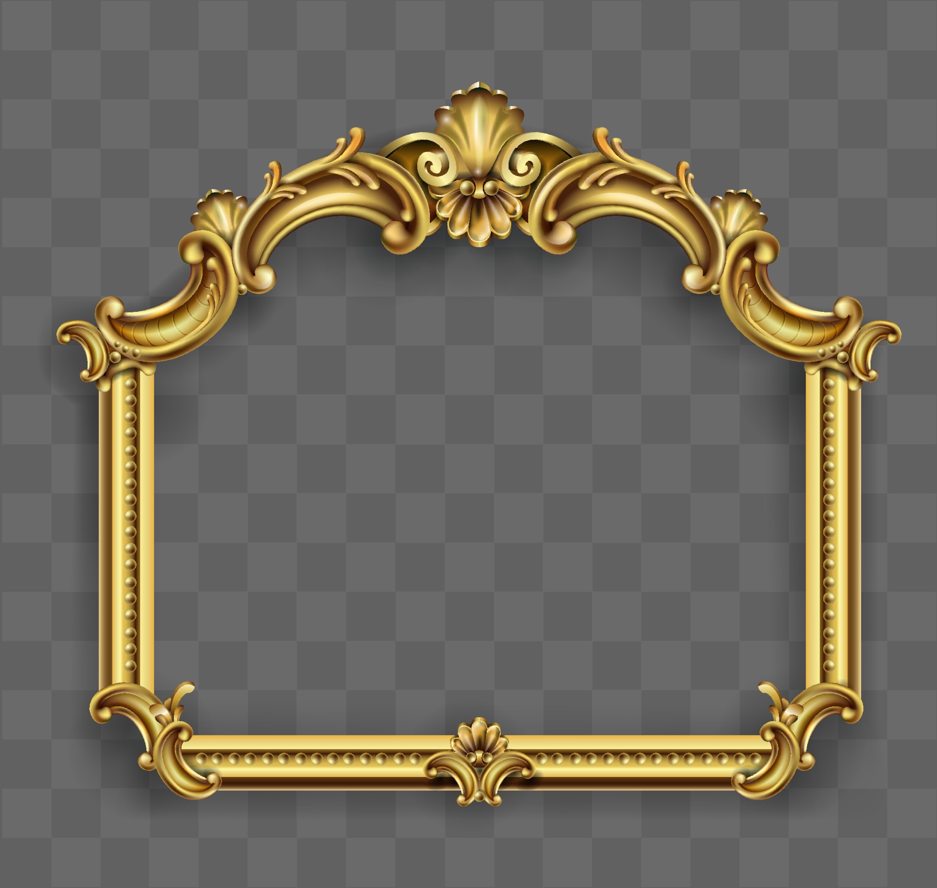 Gold classic frame of the rococo baroque 2369950 Vector Art at Vecteezy