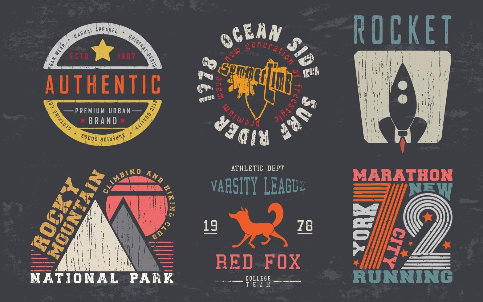 Vintage design print for t-shirt stamp, tee applique, fashion typography, badge, label clothing, jeans, and casual wear. Vector illustration