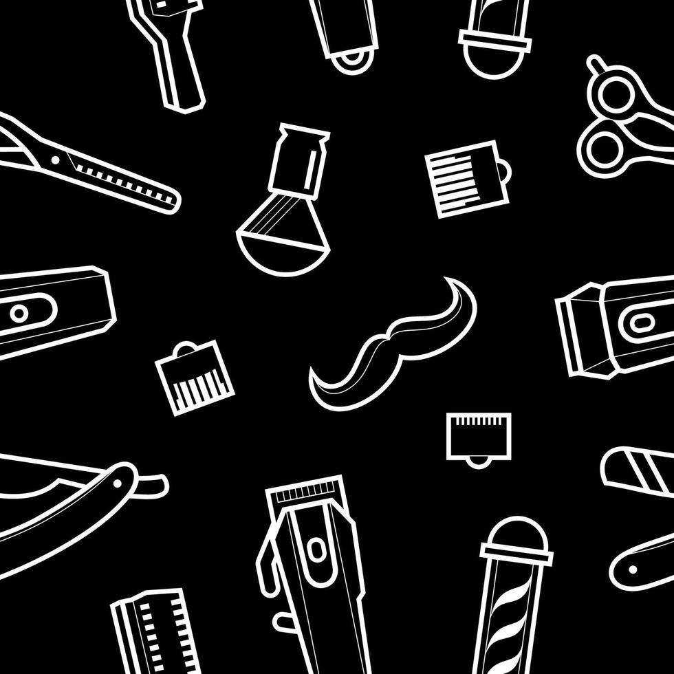 vector seamless illustration for barbershop
