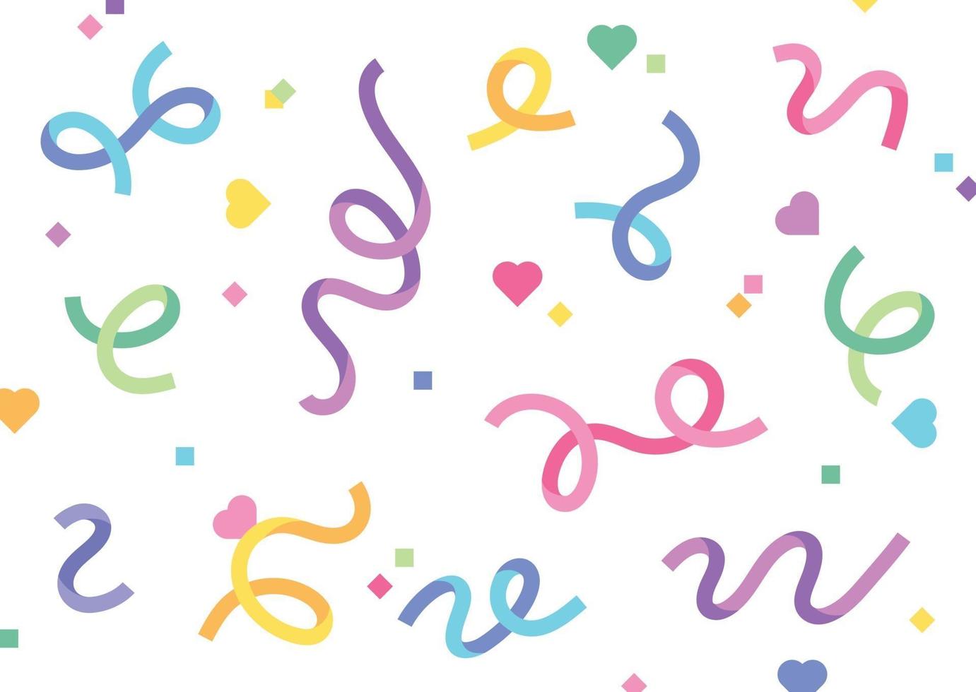 Celebration ribbons are blowing everywhere. Simple pattern design template. vector