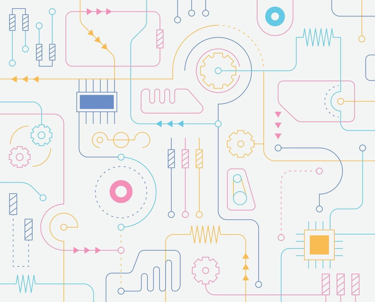 The lines of the digital network concept are systematically connected. Simple pattern design template. vector