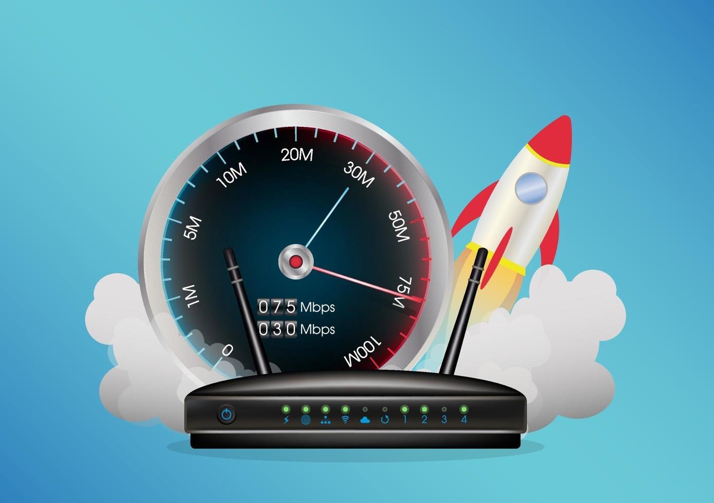 a Router with seed meter and rocket vector