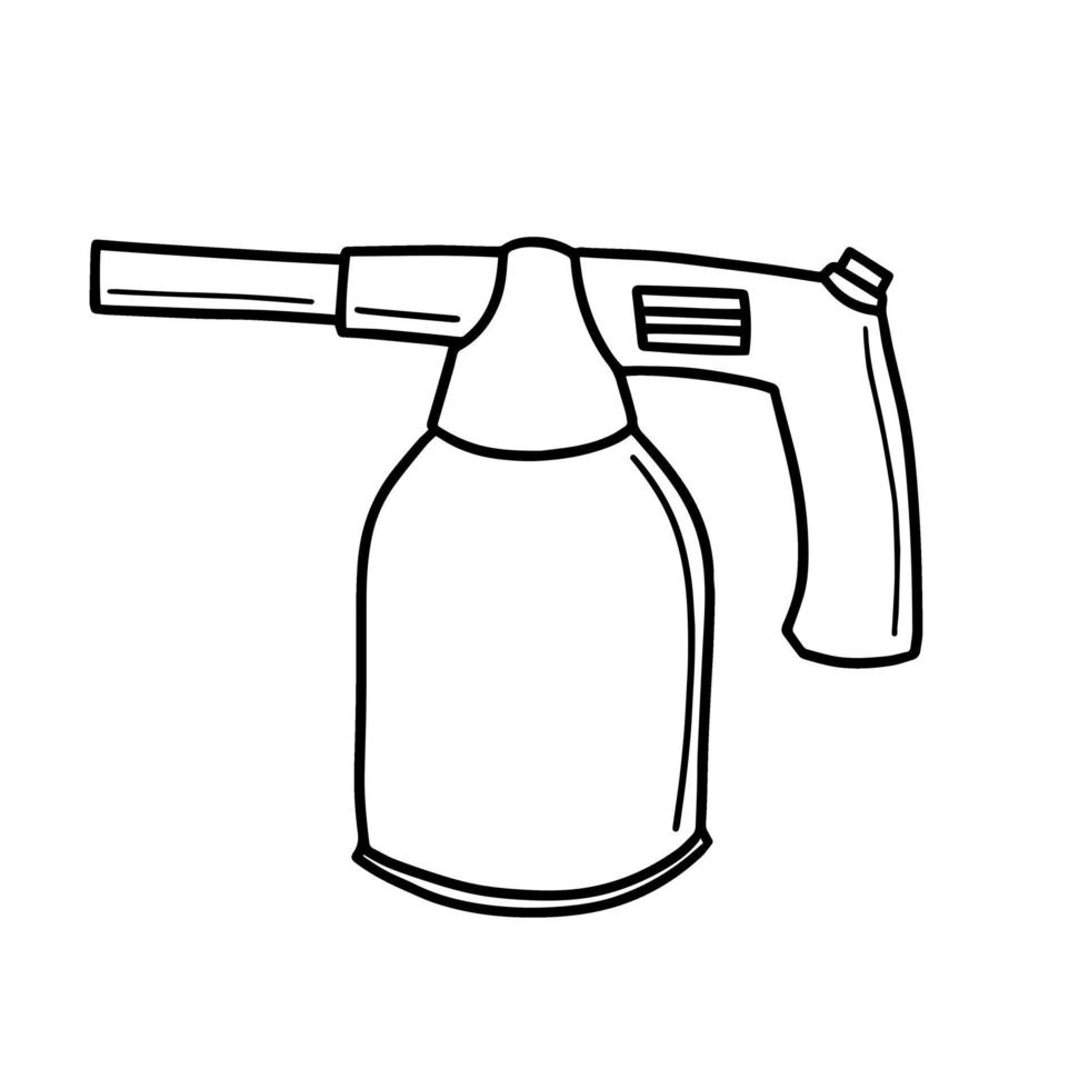 gas burner tourist Hiking. hand drawn. Doodle-style vector illustration