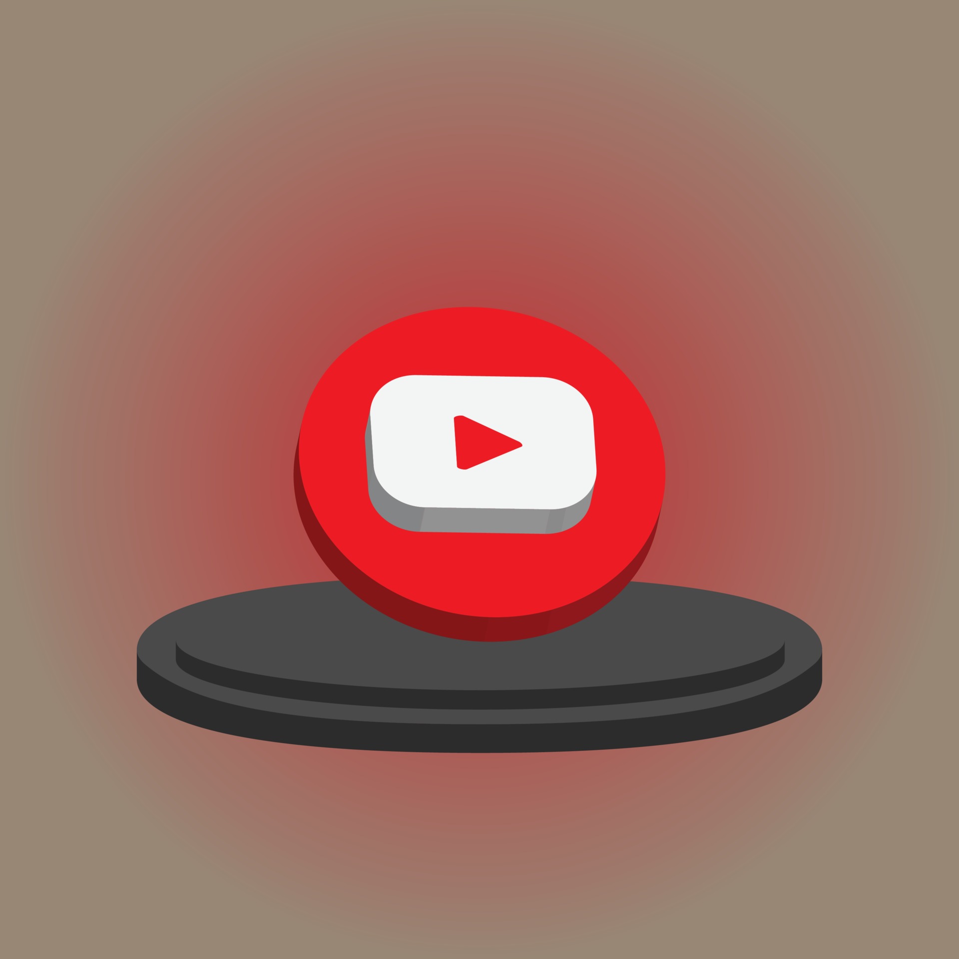Social Media 3d Youtube Icon Vector Art At Vecteezy Social Media 3d Youtube Icon Vector Art At Vecteezy