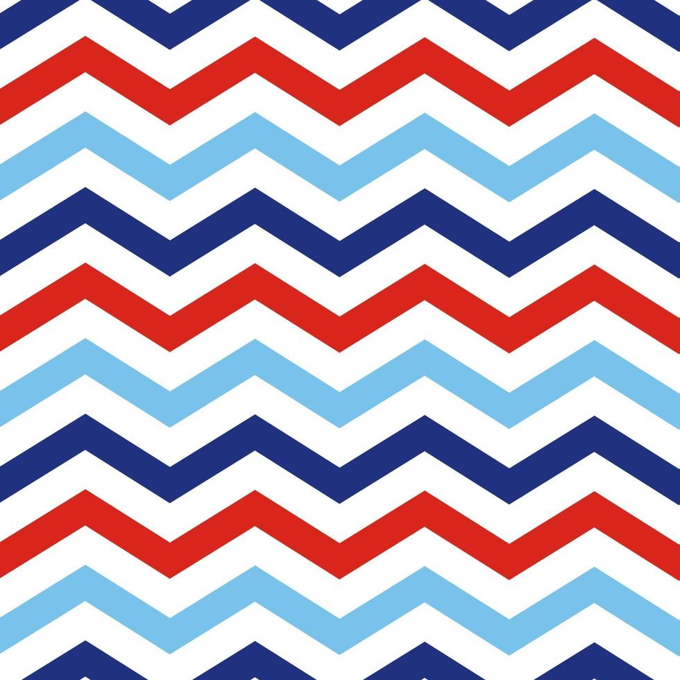 chevron geométrico de patrones sin fisuras náutico rojo y azul zig zag fondo de tela con textura ilustración marina textura geométrica para baby shower scrapbooking vector