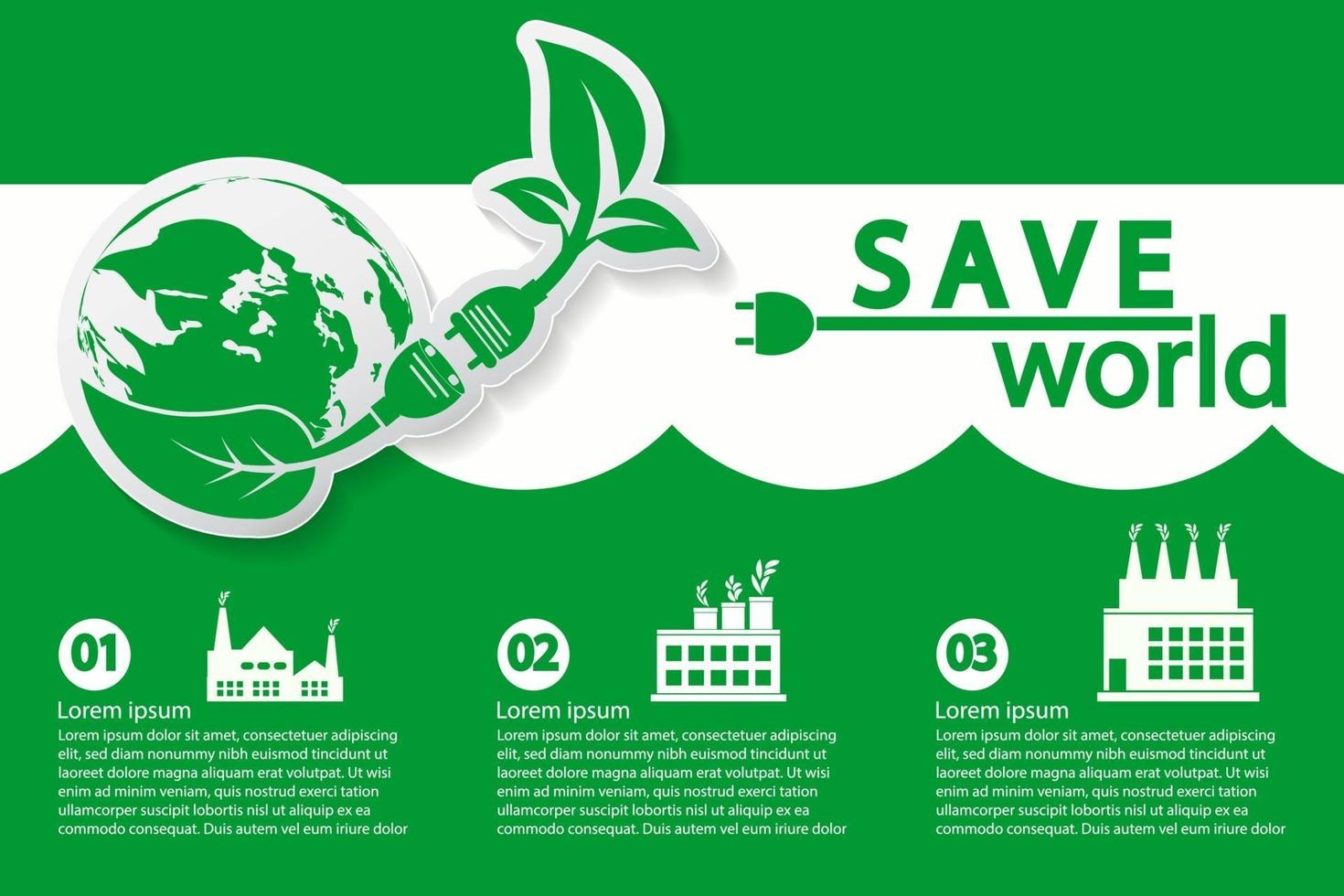 world with eco-friendly concept ideas,Infographic template,vector illustration vector