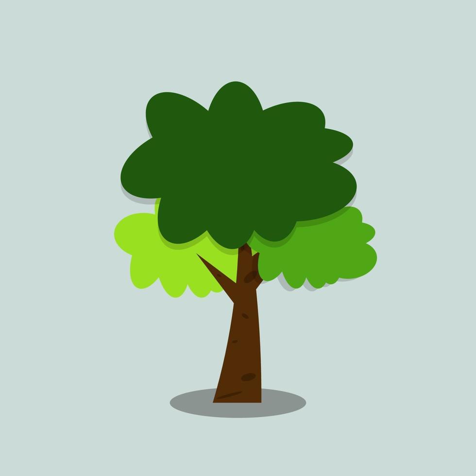 Symbols, tree icon green with beautiful leaves,Vector illustration vector