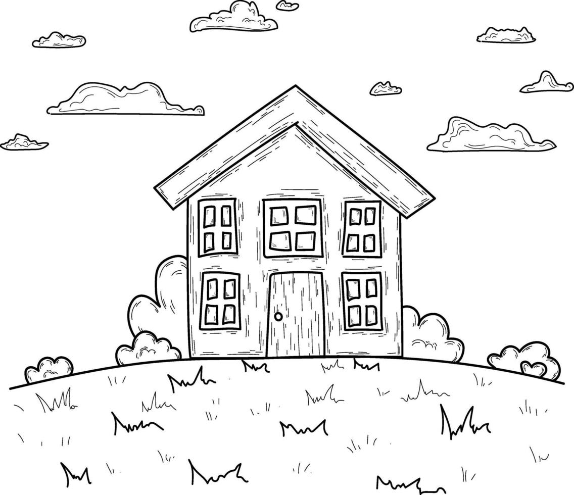 Imagenes Para Colorear De Casas Antiguas Doodle Linda Casa En El Campo Aldea Linea Aislada Dibujado A Mano Ilustracion Vectorial Para Colorear 2371179 Vector En Vecteezy vecteezy