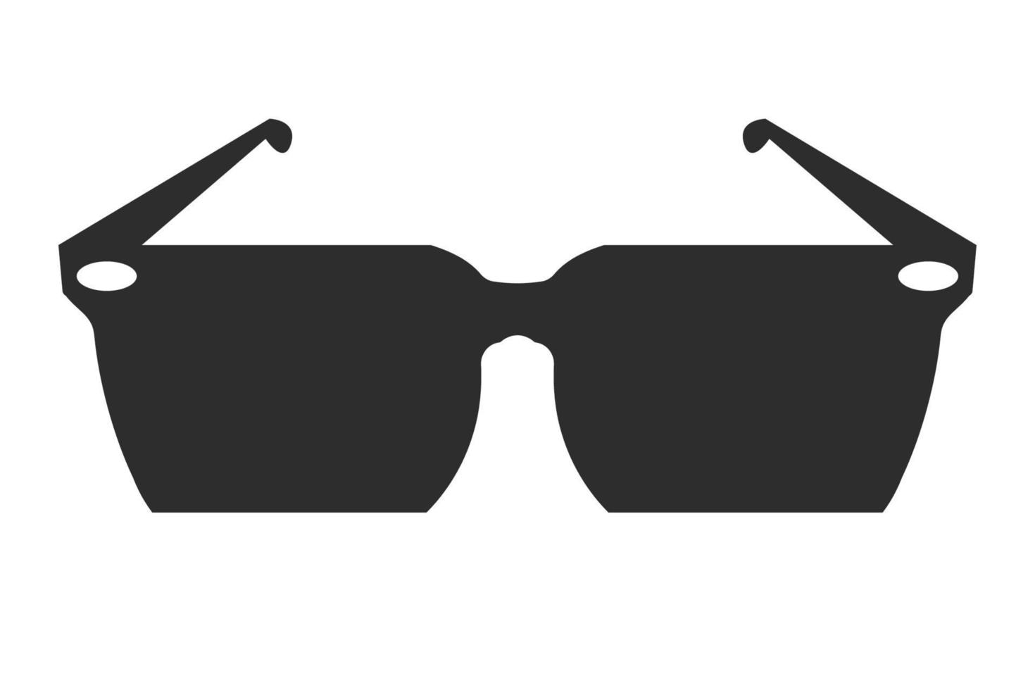 Gafas de sol icono negro sobre fondo blanco ilustración vectorial. vector