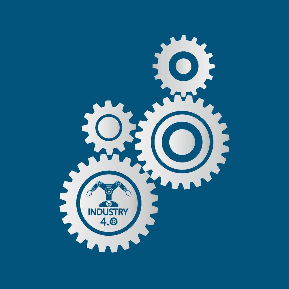 Industry 4.0 icon,Technology concept.vector illustration vector