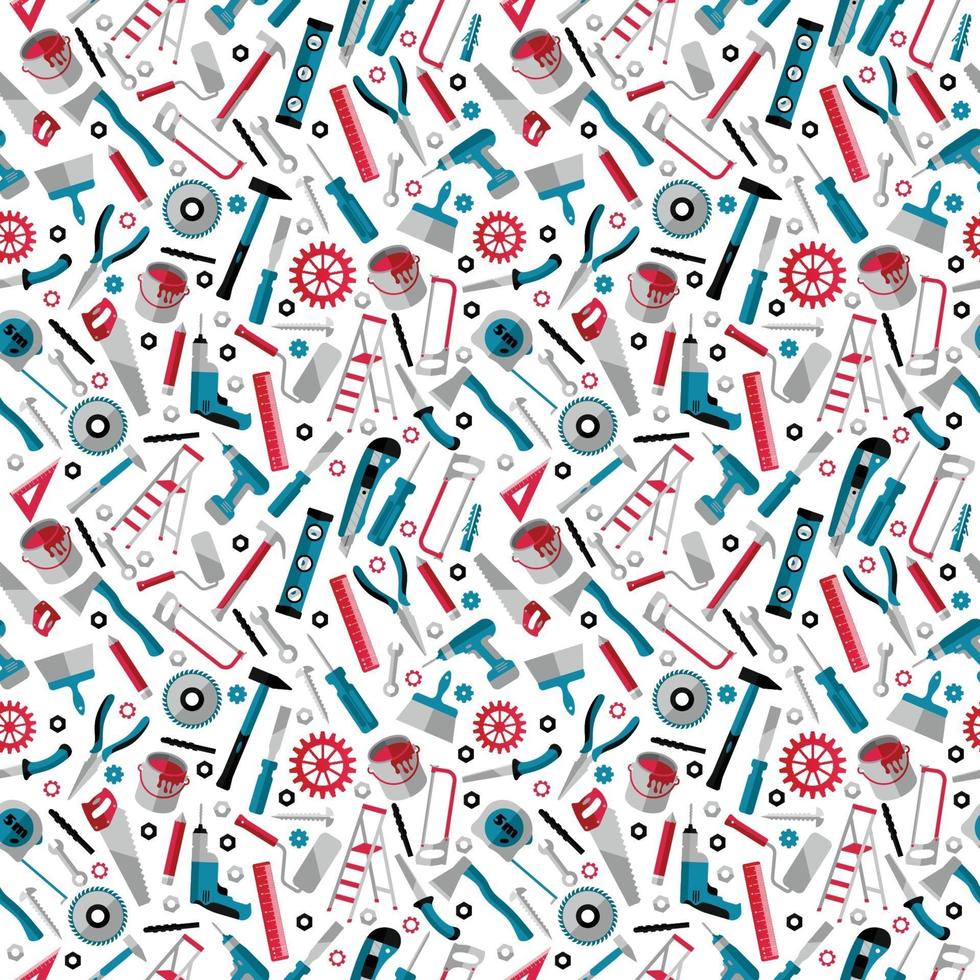 Working tools background labor day seamless pattern vector