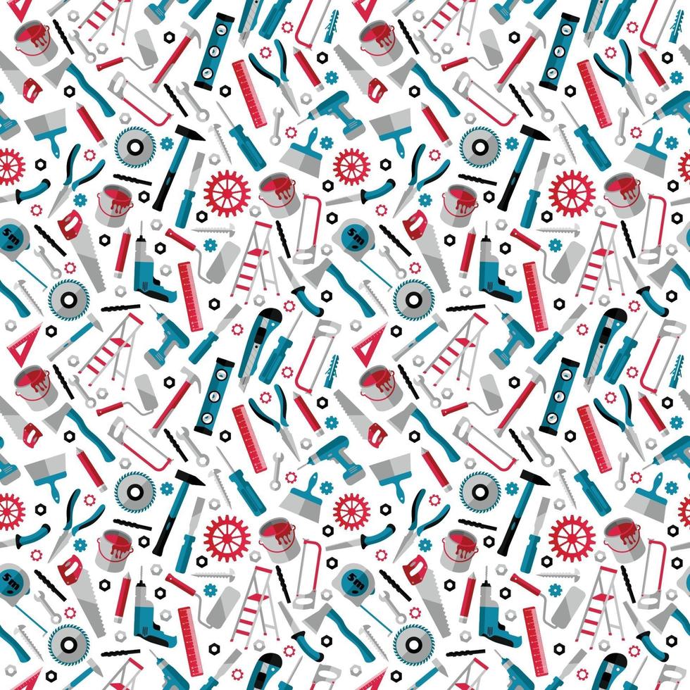 Working tools background labor day seamless pattern vector