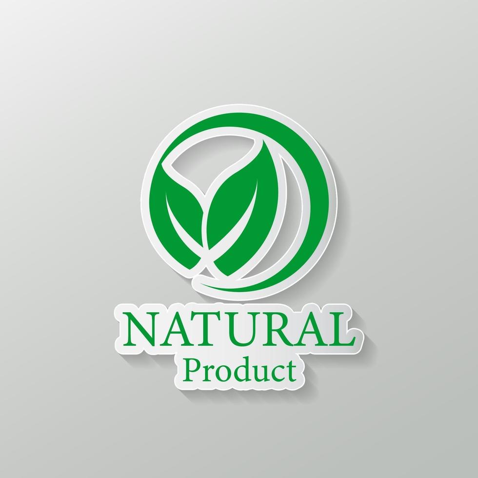diseño vectorial natural logo producto natural vector