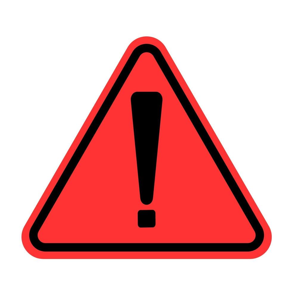 Exclamation mark symbol,Warning Dangerous icon on white background vector