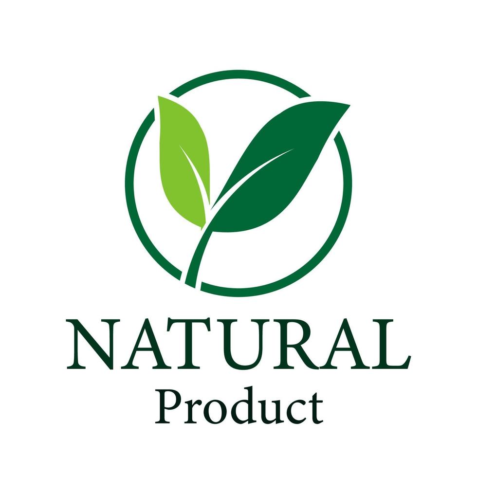 Logotipo de hoja verde, ecología diseño natural product.vector ilustración. vector