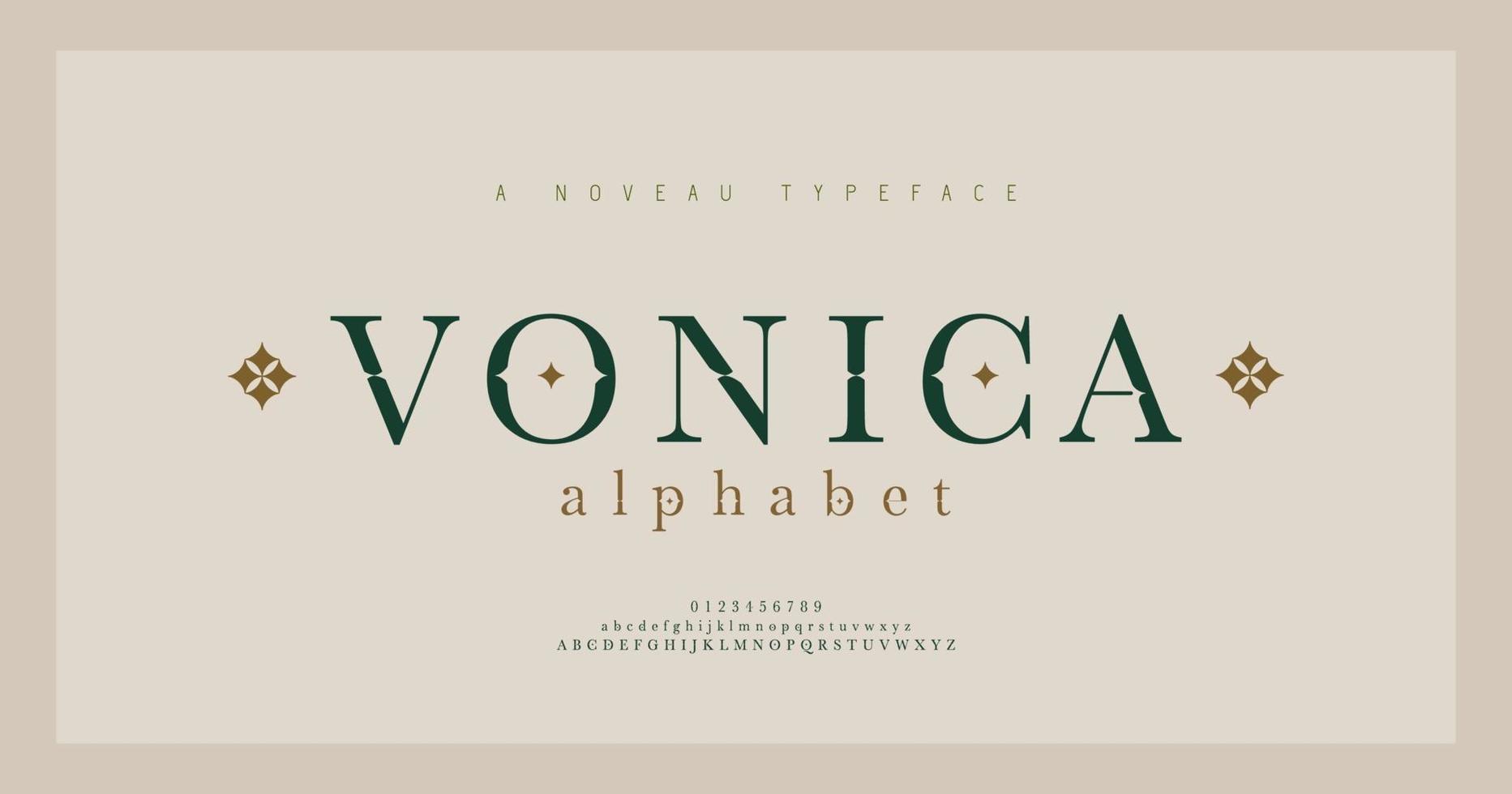 Elegant alphabet letters serif font and number. Classic Lettering Minimal Fashion. Typography fonts regular uppercase, lowercase and numbers. vector