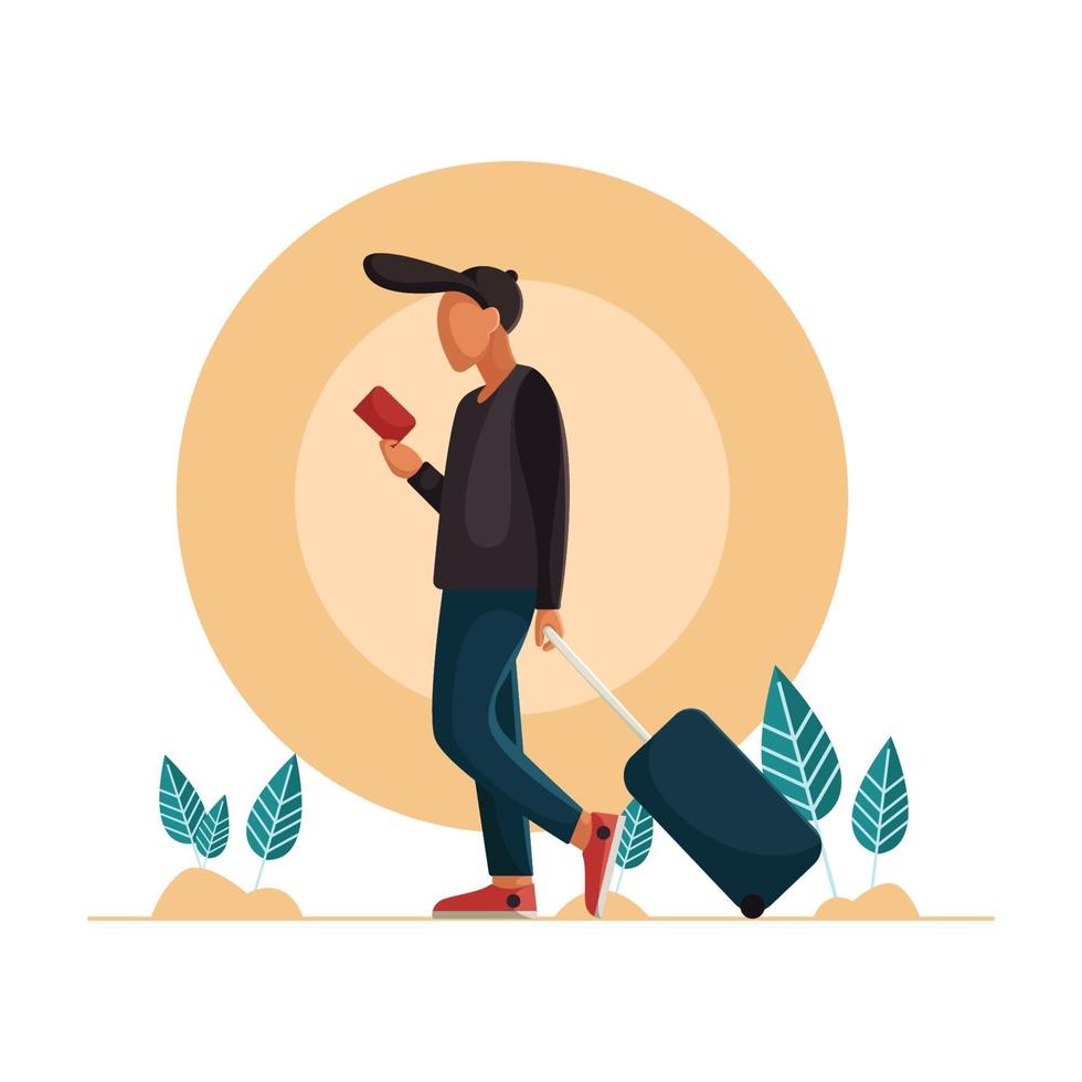 Tourism Vacation flat vector illustration