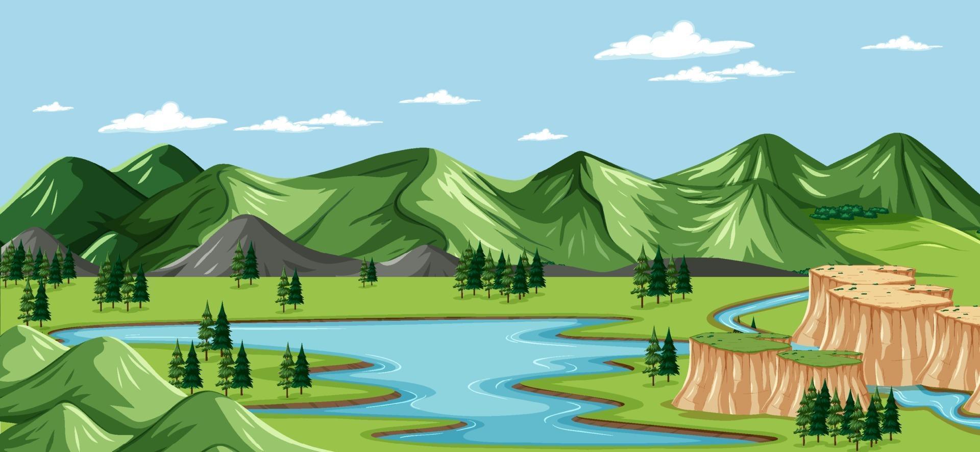 fondo de paisaje de naturaleza verde vector