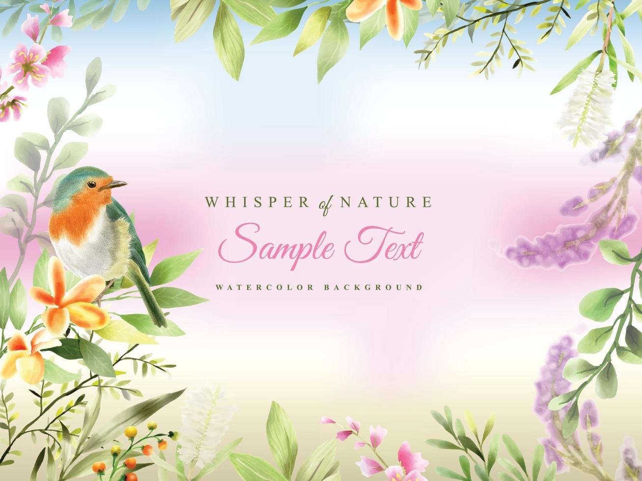 beautiful background with nature collection theme vector