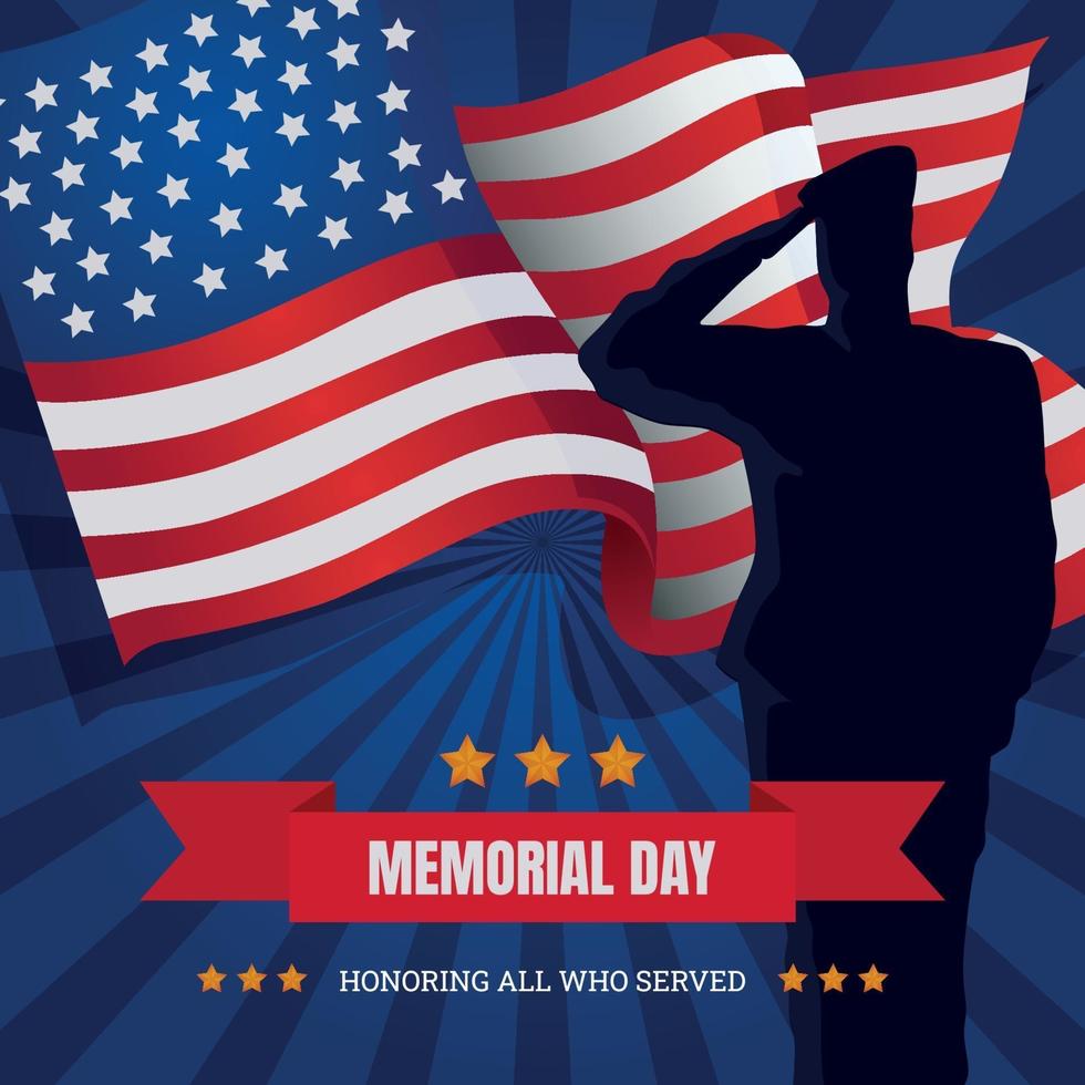 Memorial Day Background vector