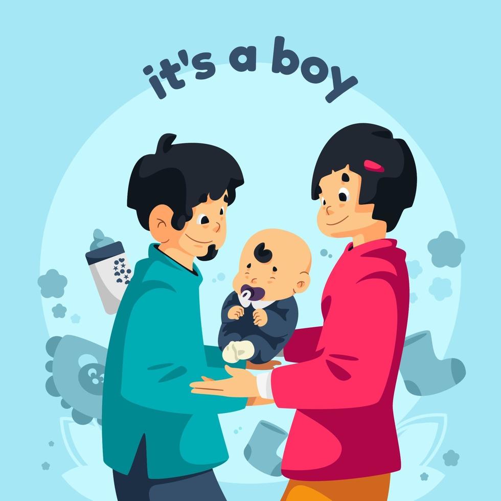 It's a Boy Celebration Design vector