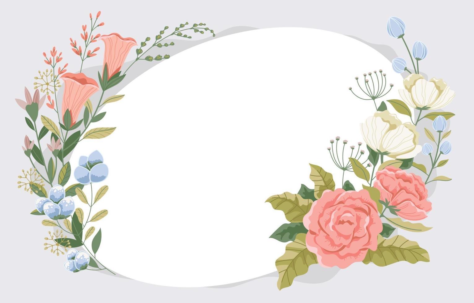 Beautiful Flower Frame Background vector