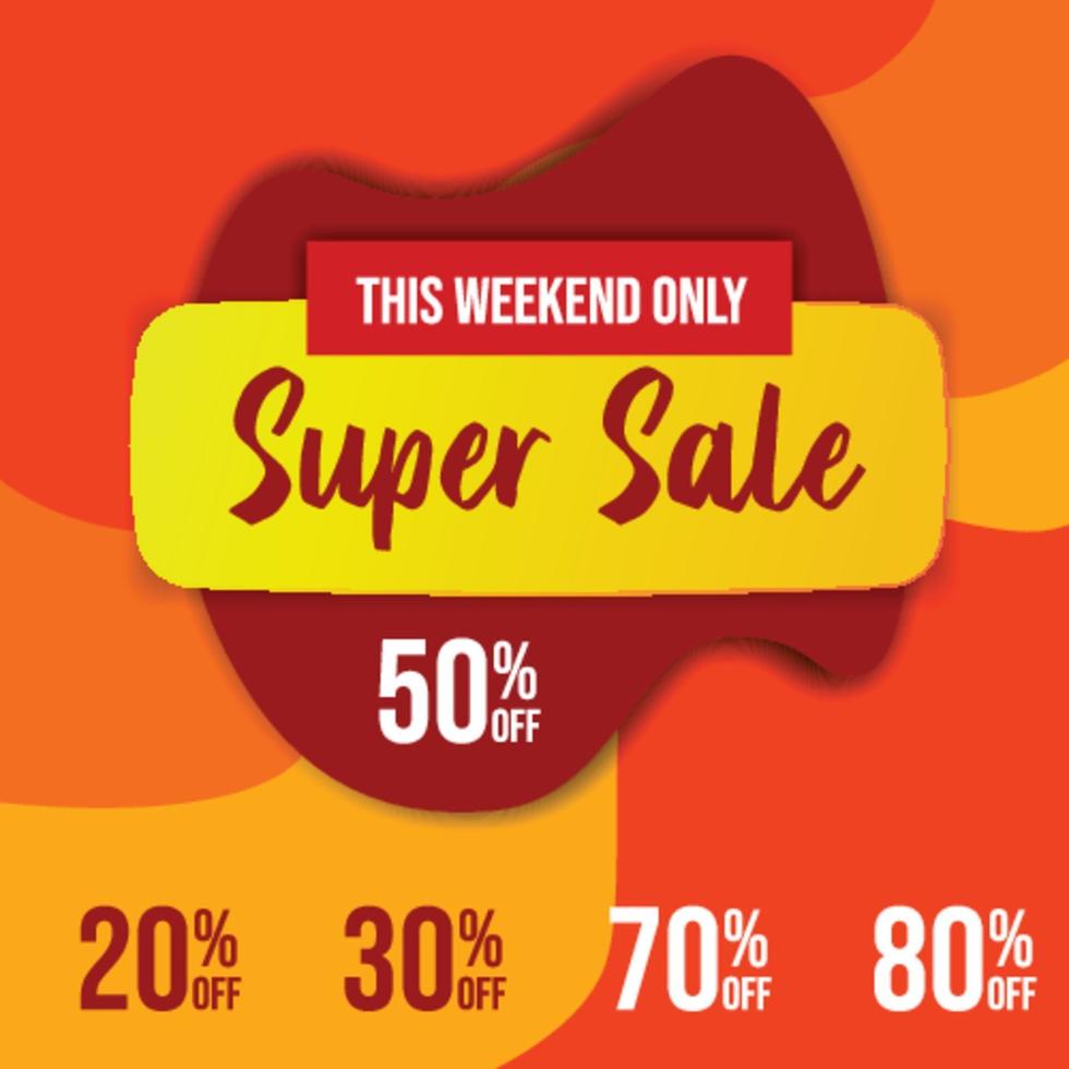 super big mega sale banner poster promotion vector