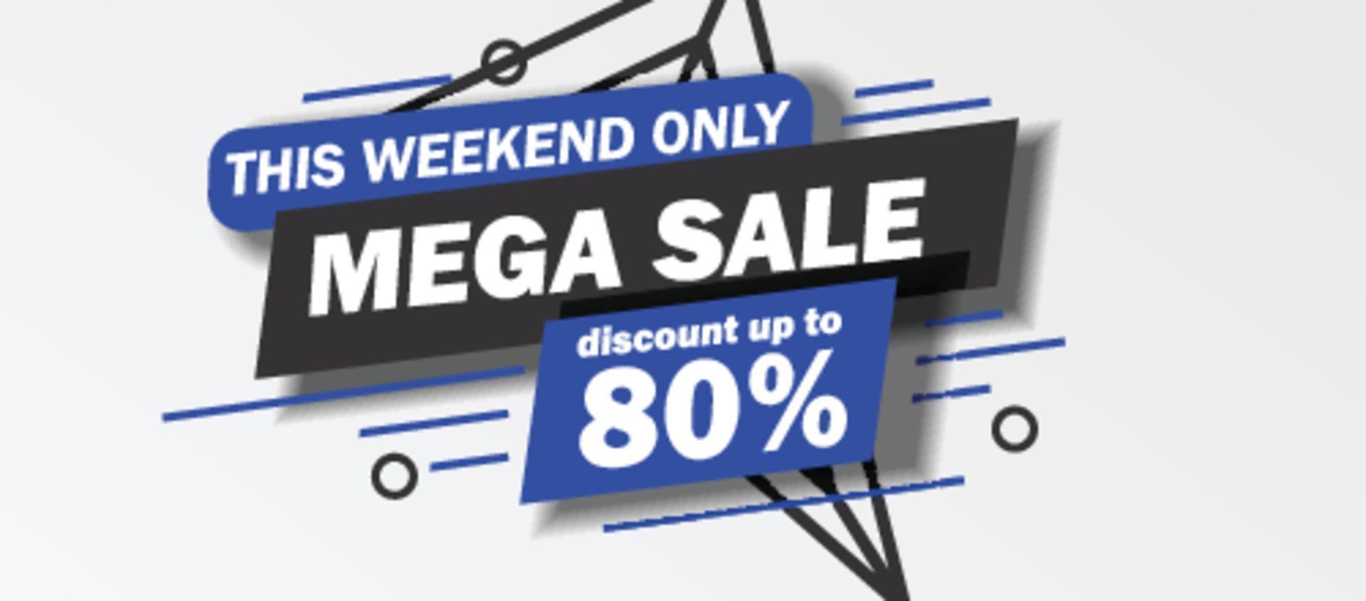 super big mega sale banner poster promotion vector
