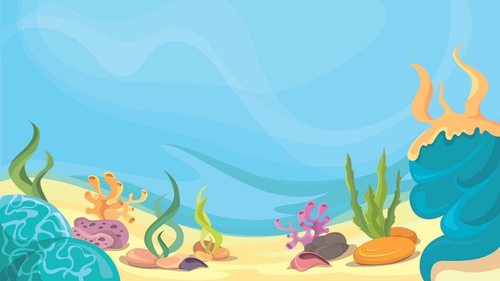 Beautiful underwater world vector