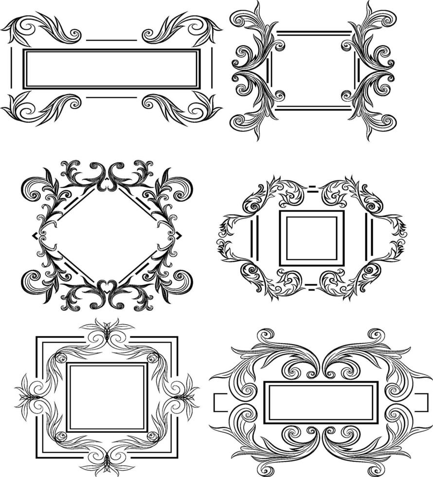 set of vintage design materials vector