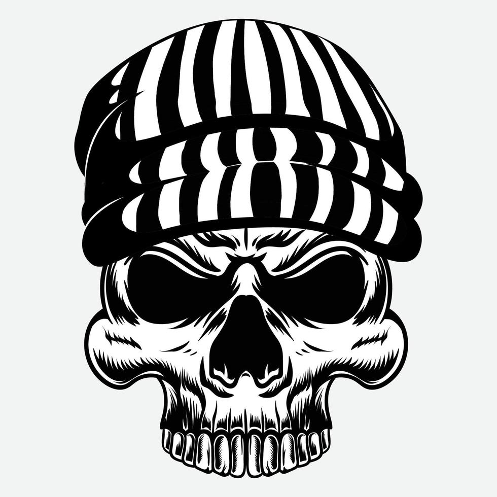 Vector Skull with beanie hat
