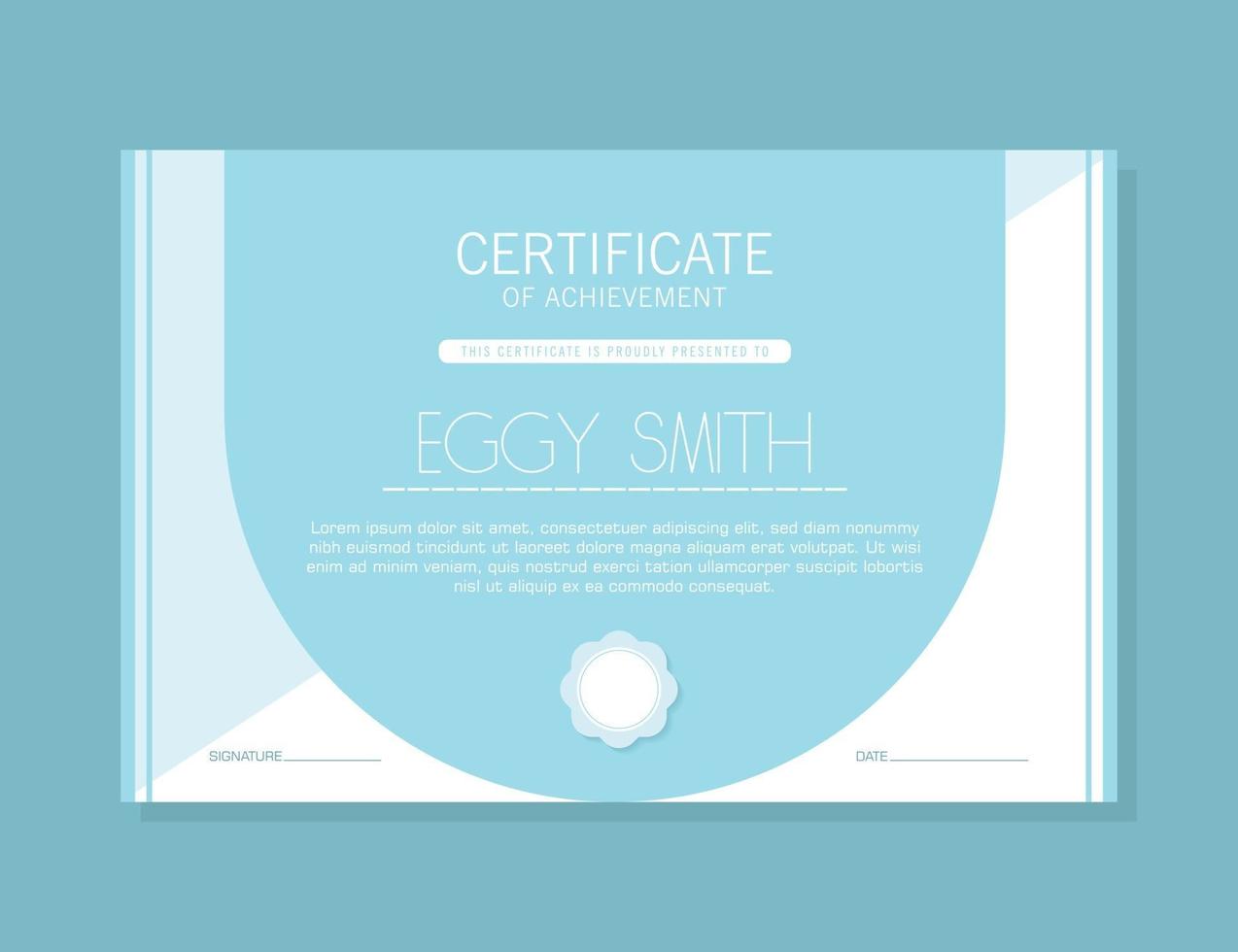 abstract certificate award template vector