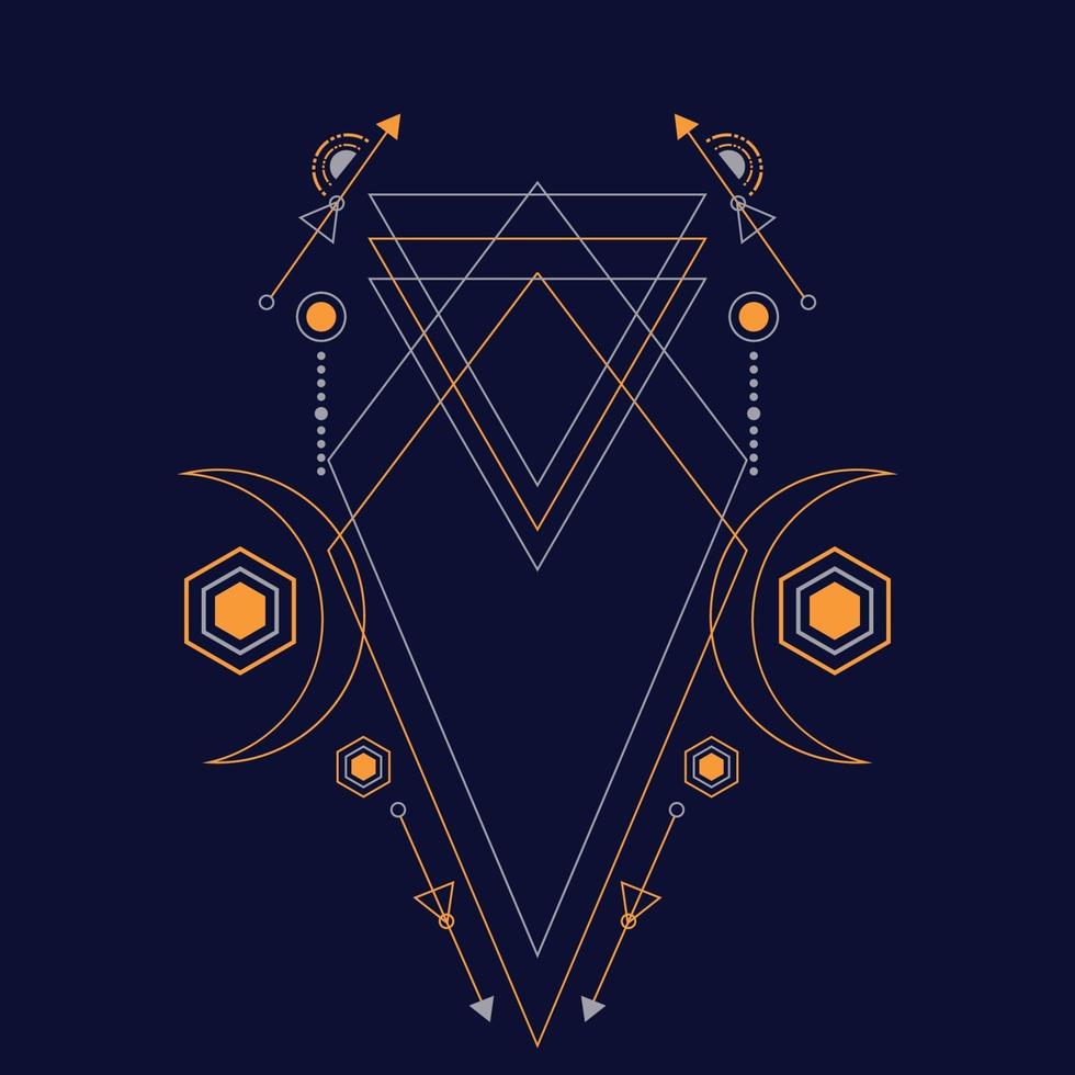 Abstract sacred geometry ornament for background. Eps10 vector