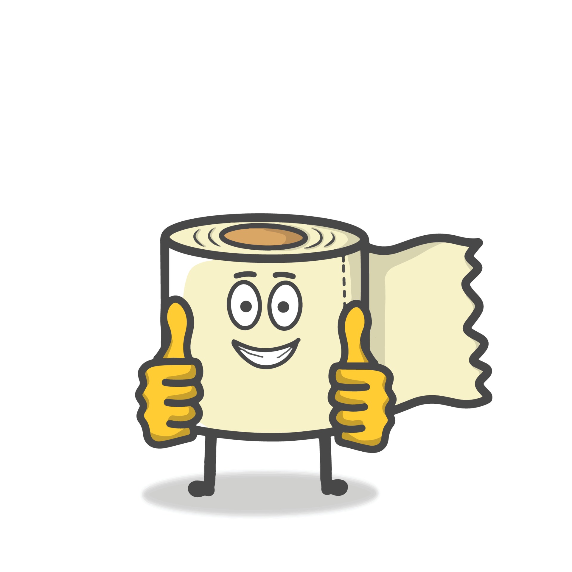 Cute Toilet Paper Character Mascot Flat Cartoon Emoticon Vector Design  Illustration 2372653 Vector Art at Vecteezy