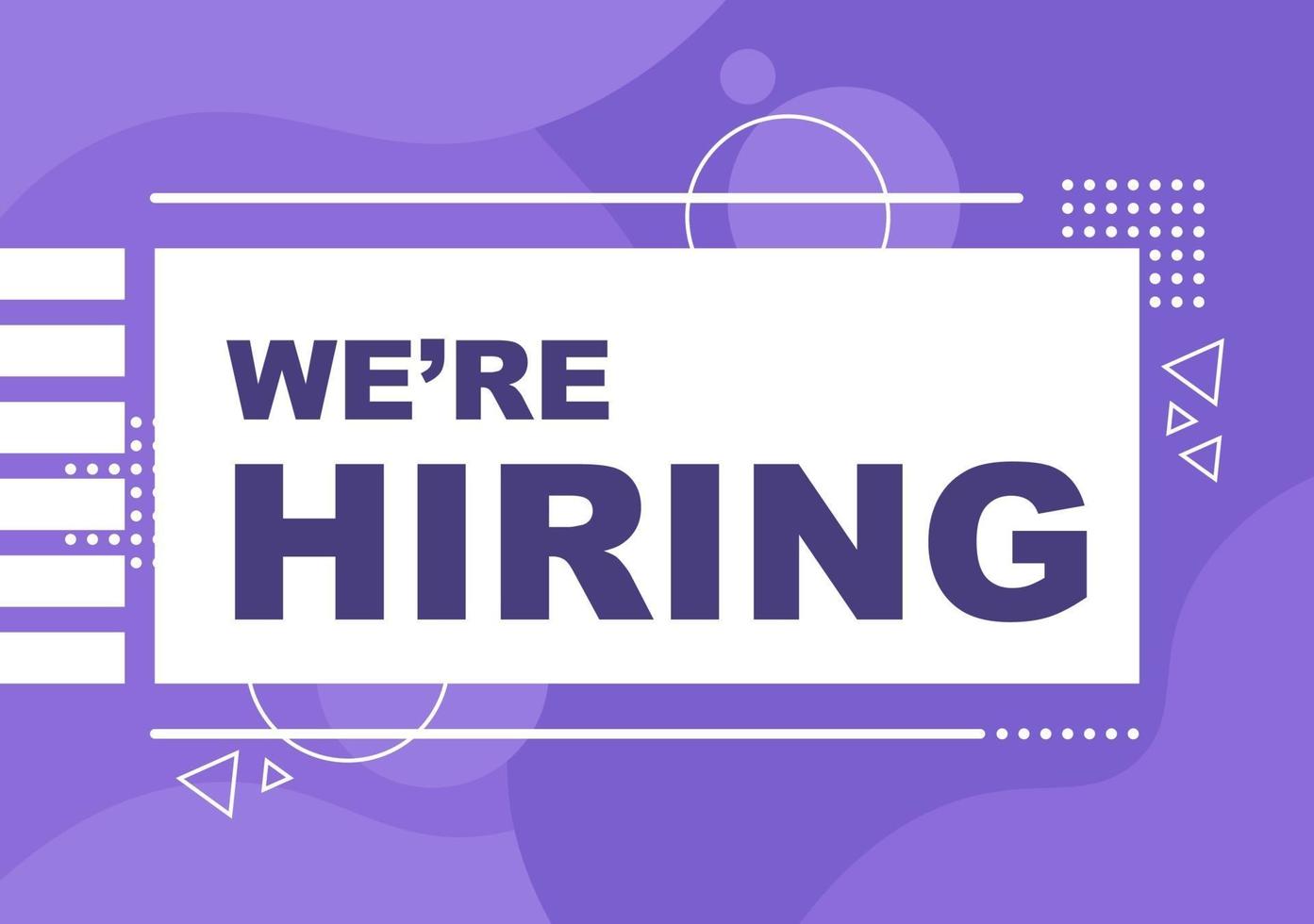 Job Hiring And Online Recruitment For web Landing Page, Banner, Background, Presentation Or Social Media. Vector Illustration