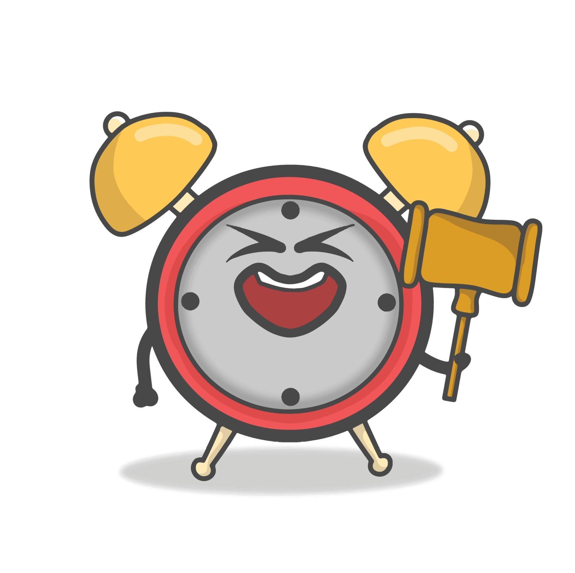 Cute clock character vector template design illustration 2372833 Vector
