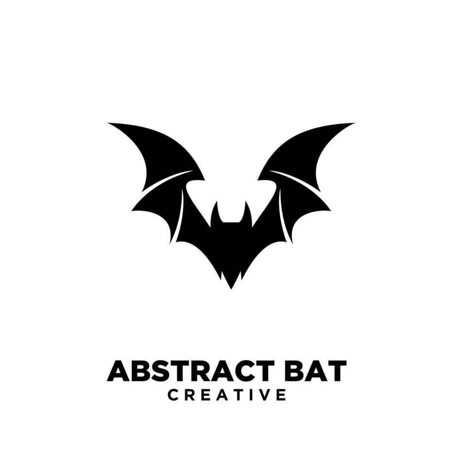 abstract bat black logo icon designs vector illustration template