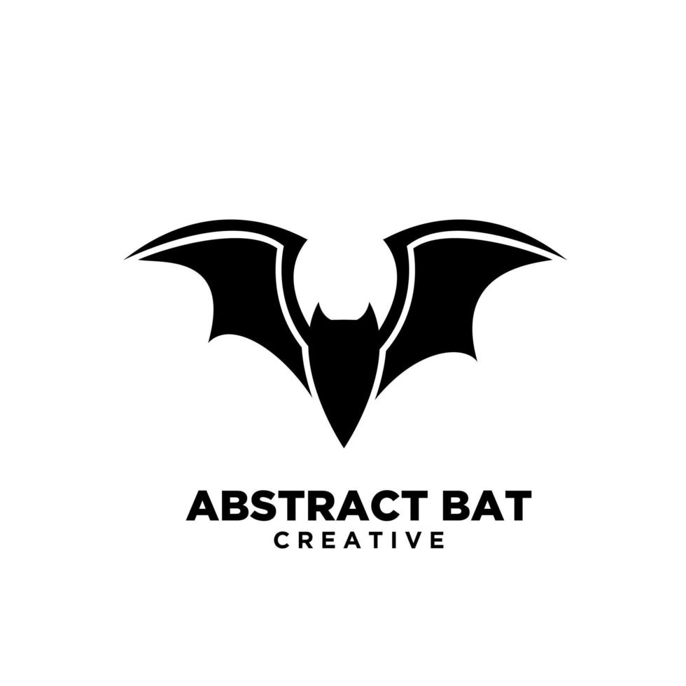 abstract bat black logo icon designs vector illustration template