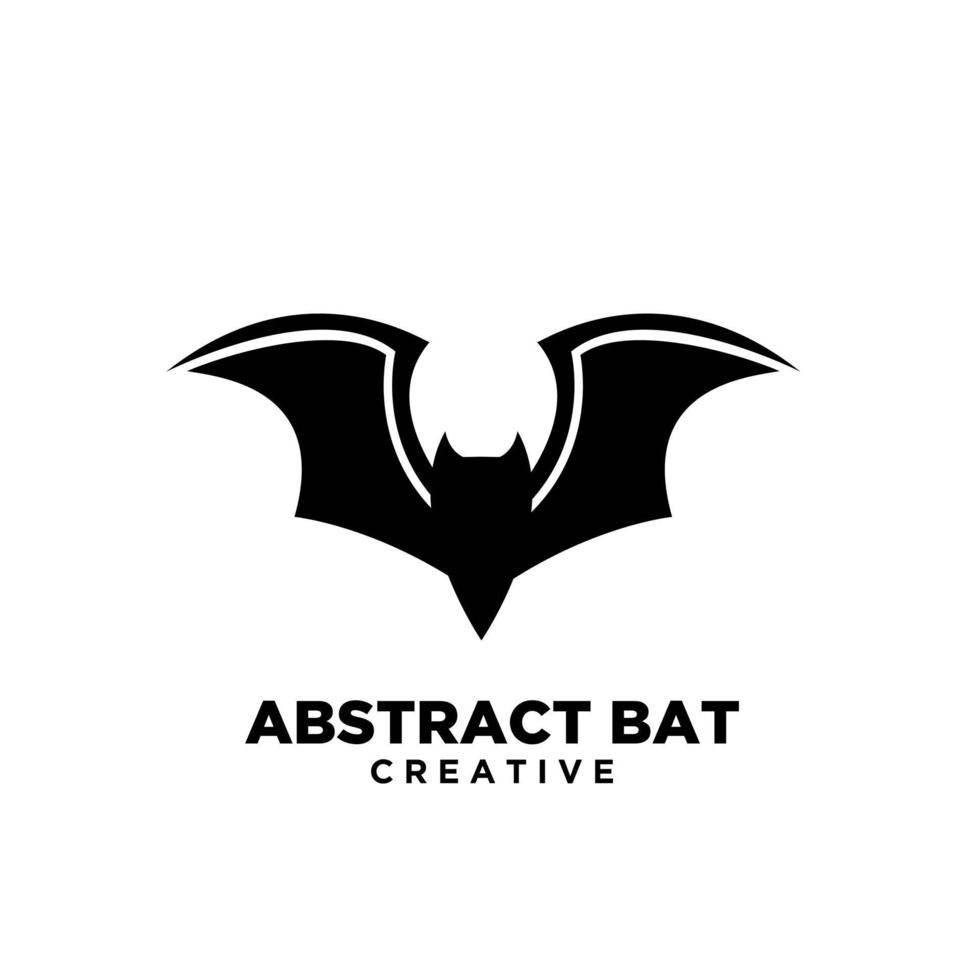 abstract bat black logo icon designs vector illustration template