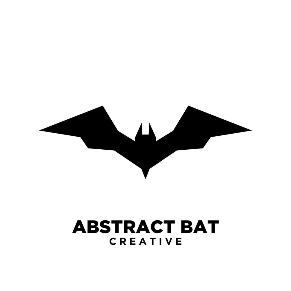 abstract bat black logo icon designs vector illustration template