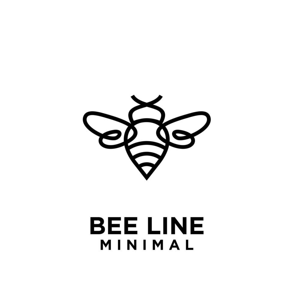 premium big hornet bee line vintage vector icon logo template design