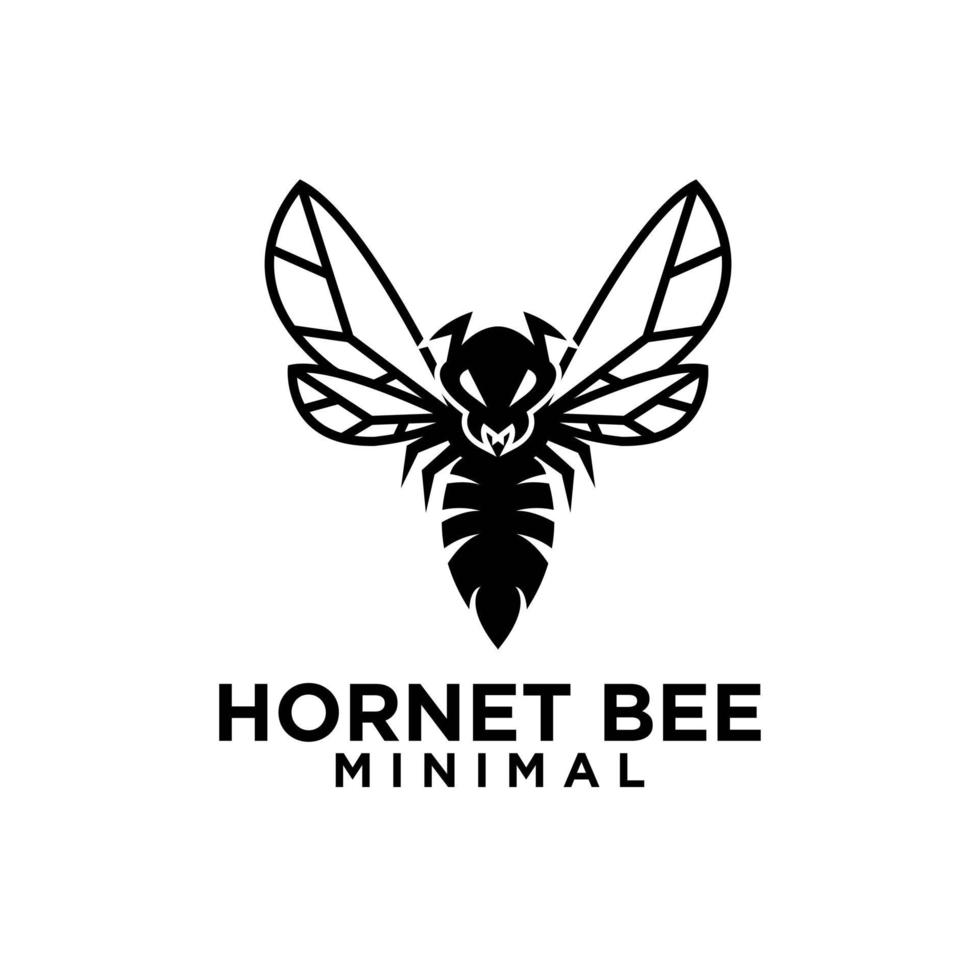 premium big hornet bee line vintage vector icon logo template design