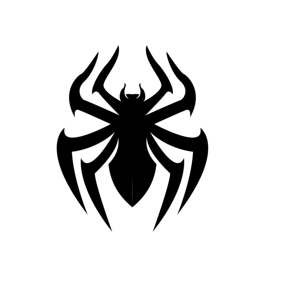 abstract spider logo icon black design vector