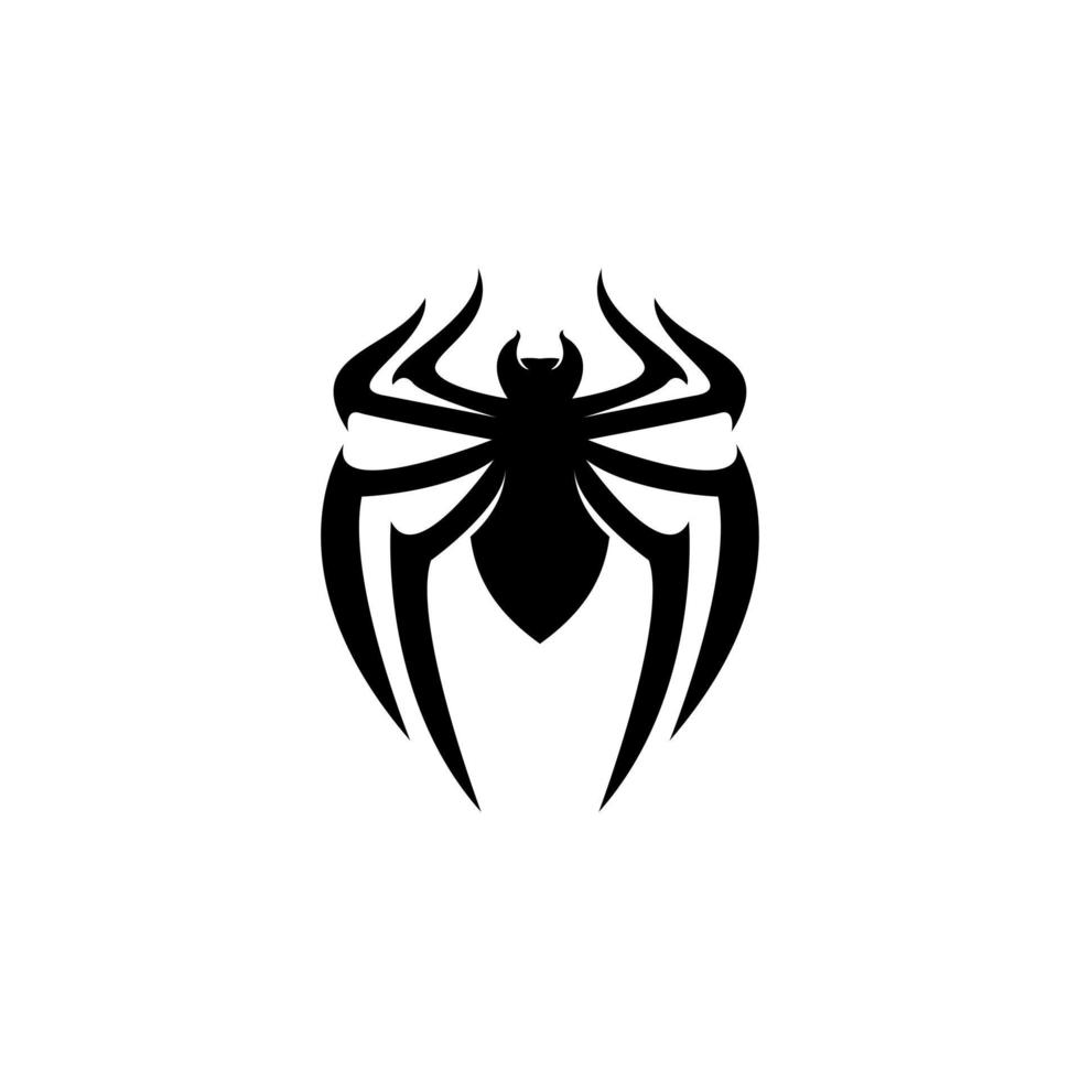 abstract spider logo icon black design vector