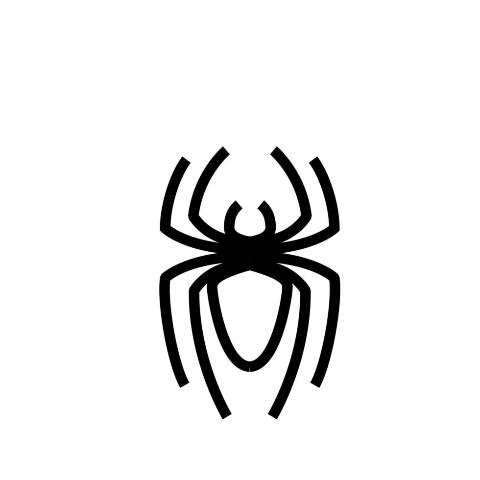 icono de logotipo de araña abstracto diseño negro vector