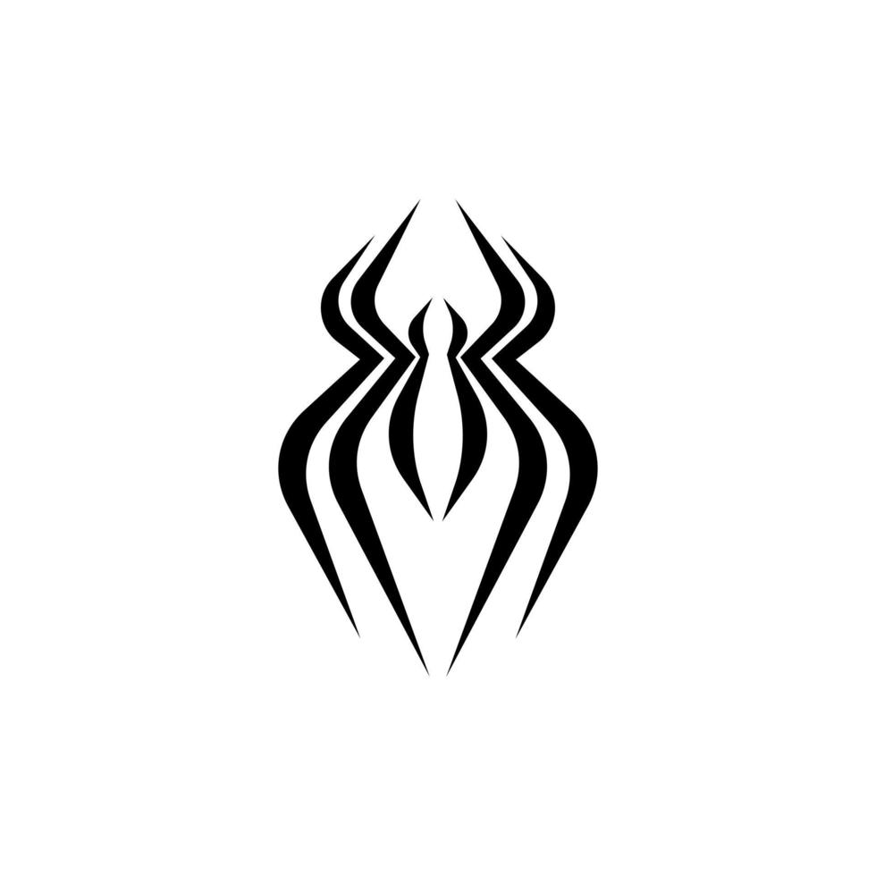 abstract spider logo icon black design vector