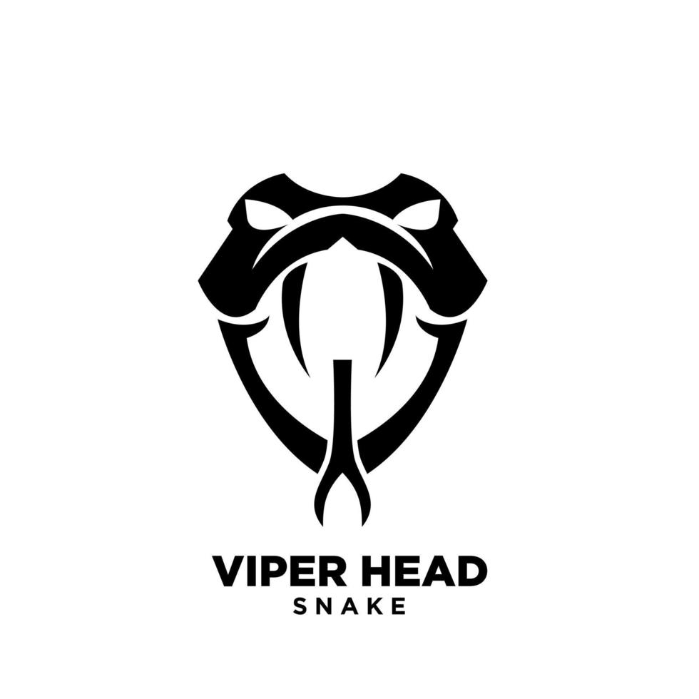 modern viper head with initial v logo icon design vector