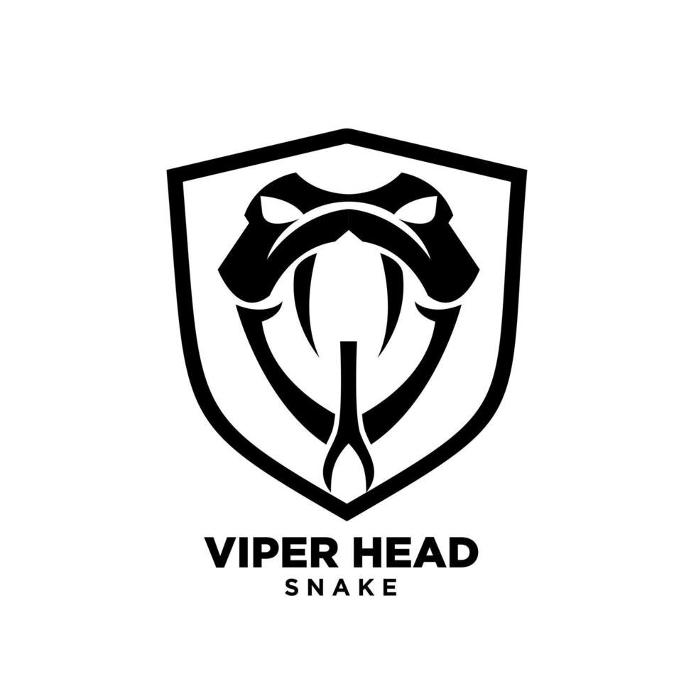 modern viper head with initial v logo icon design vector