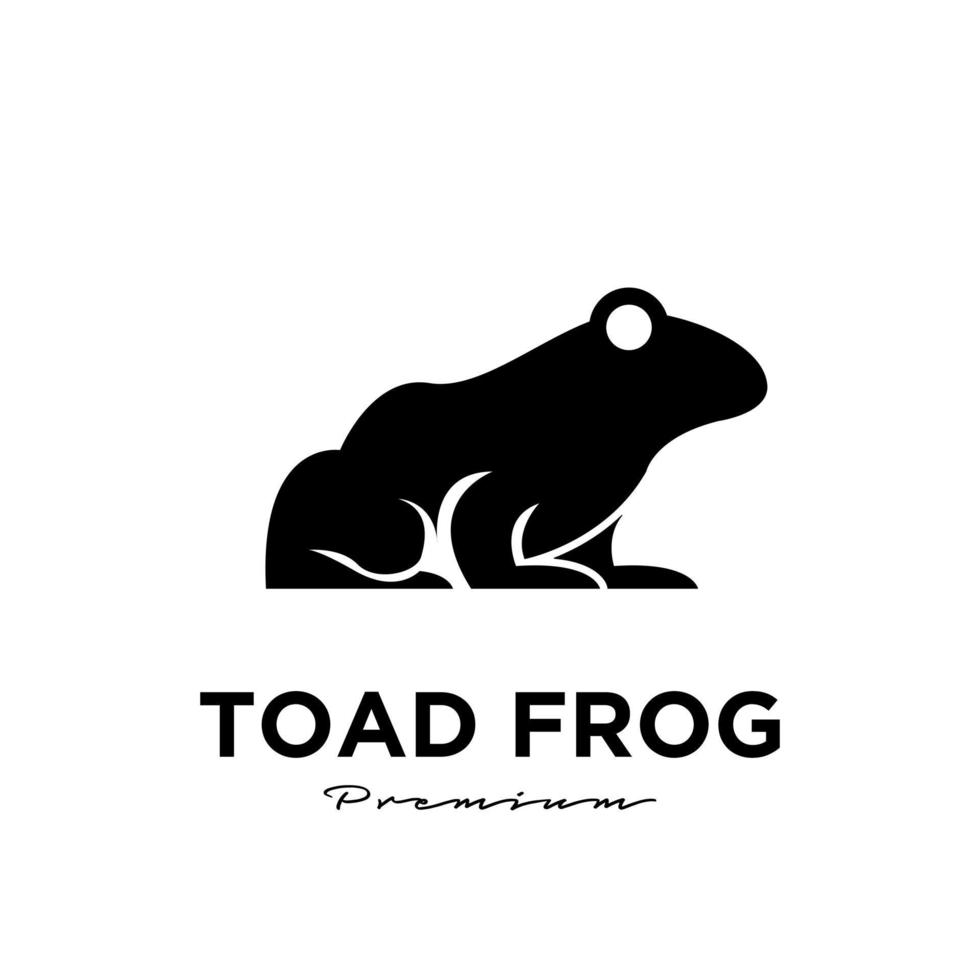 simple toad frog vector illustration logo concept